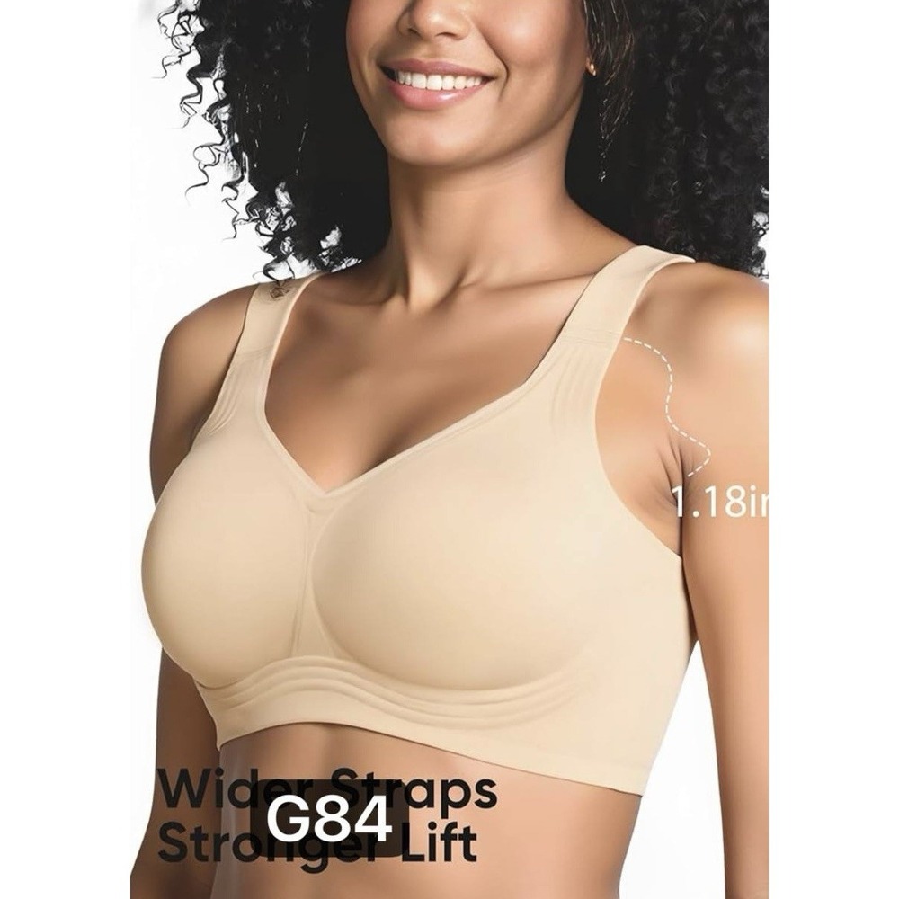 OEAK Wireless Jelly XL Bra Plus 36D Seamless Full Coverage No Underwire Support